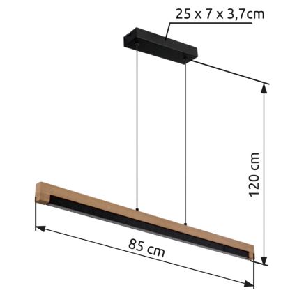Globo - LED Пендел LED/24W/230V