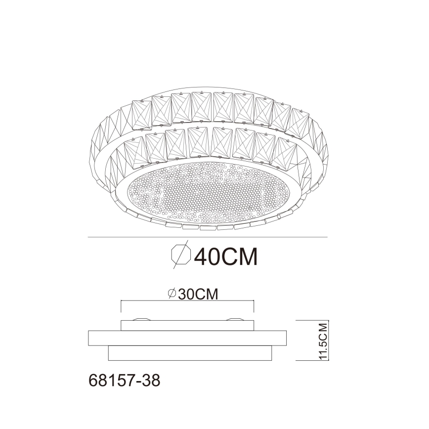 Globo - Димируема LED таванна лампа LED/38W/230V 2700-6000K Ø 40 см + дистанционно управление
