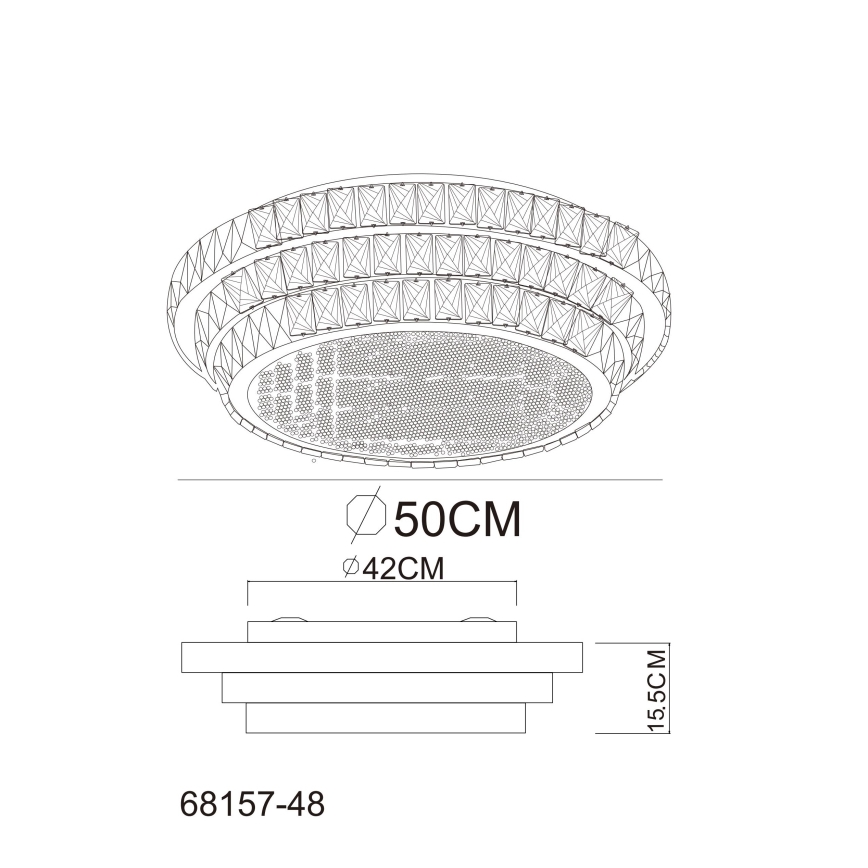 Globo - LED регулируемо таванно осветително тяло LED/48W/230V 2700-6000K Ø 50 см бяло + дистанционно управление