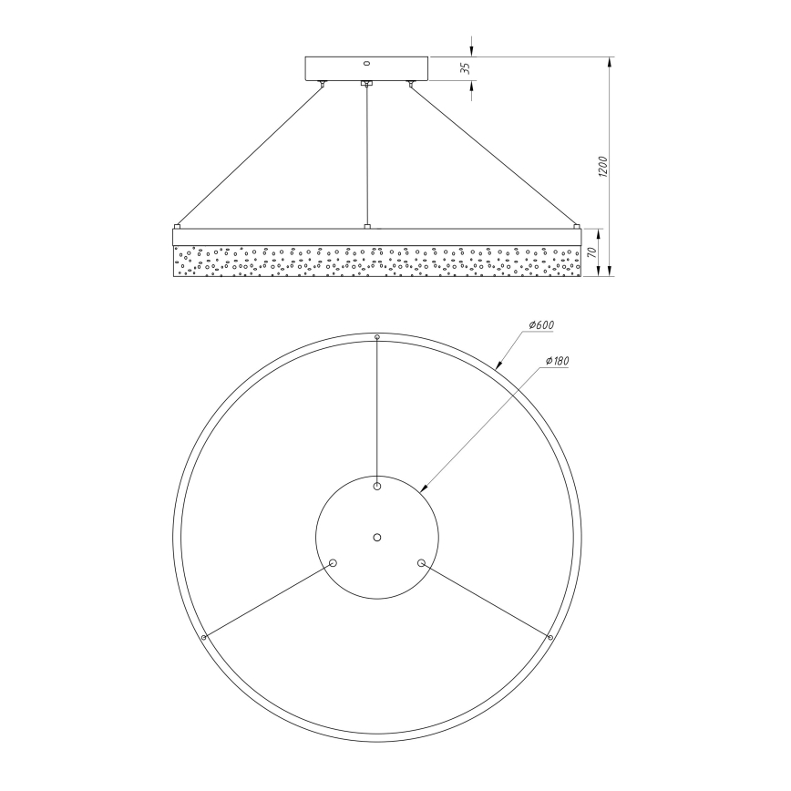 Globo - LED Полилей на верижка 1xLED/36W/230V