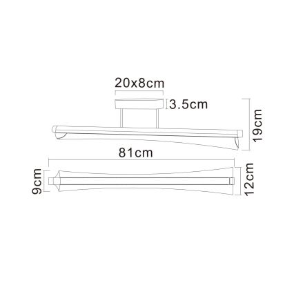Globo - LED полилей на стойка LED/28W/230V 2700/4000/6000K