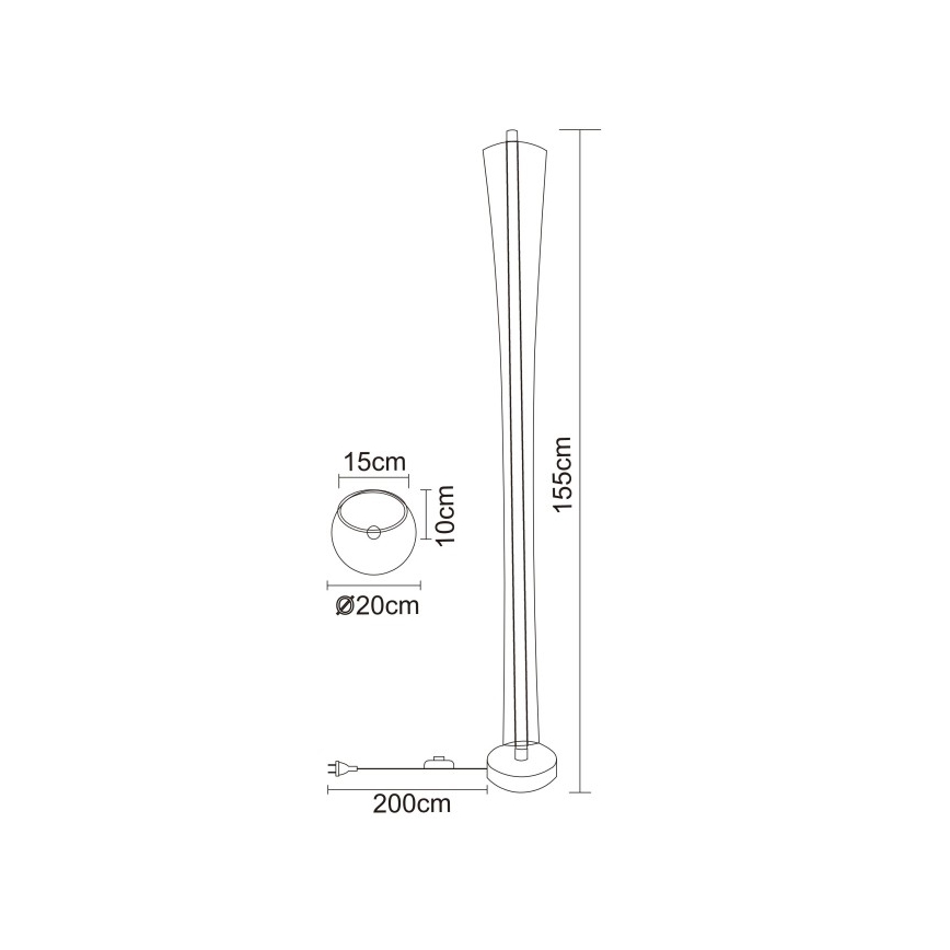 Globo - LED подова лампа LED/48W/230V 2700/4000/6000K