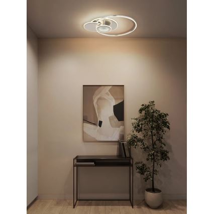 Globo - LED таванно осветително тяло с възможност за димиране LED/24W/230V 2700-6000K сребристо + дистанционно управление