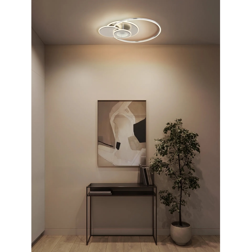 Globo - LED таванно осветително тяло с възможност за димиране LED/24W/230V 2700-6000K сребристо + дистанционно управление