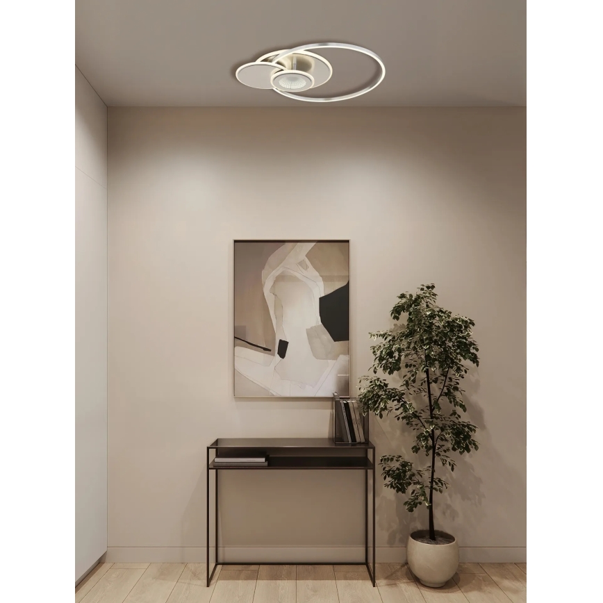 Globo - LED таванно осветително тяло с възможност за димиране LED/24W/230V 2700-6000K сребристо + дистанционно управление