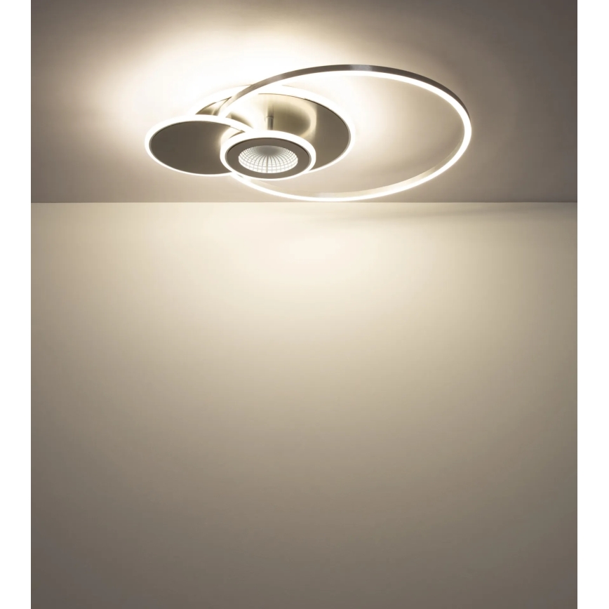 Globo - LED таванно осветително тяло с възможност за димиране LED/24W/230V 2700-6000K сребристо + дистанционно управление