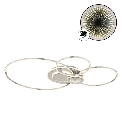 Globo - Димируема LED плафониера LED/36W/230V 2700-6500K сребриста + дистанционно управление