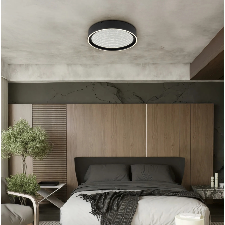 Globo - LED димируемо таванно осветително тяло LED/40W/230V 2700-6500K Ø 51,5 cm черно + дистанционно управление