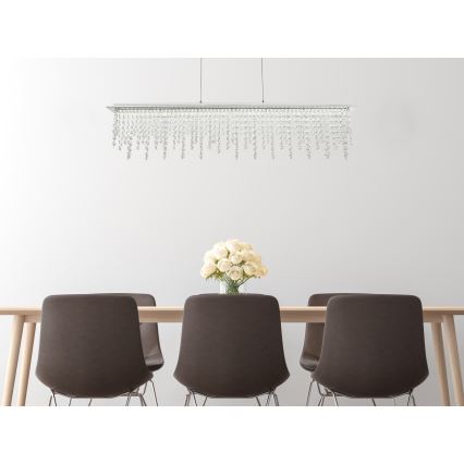 Globo - LED Димируем кристален полилей на връв LED/24W/230V 3000-6000K + дистанционно управление