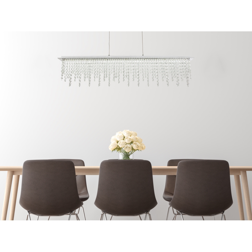 Globo - LED Димируем кристален полилей на връв LED/24W/230V 3000-6000K + дистанционно управление