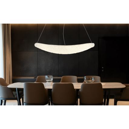 Globo - Димируем LED полилей на кабел LED/40W/230V 2700-6000K лъскав хром + дистанционно управление