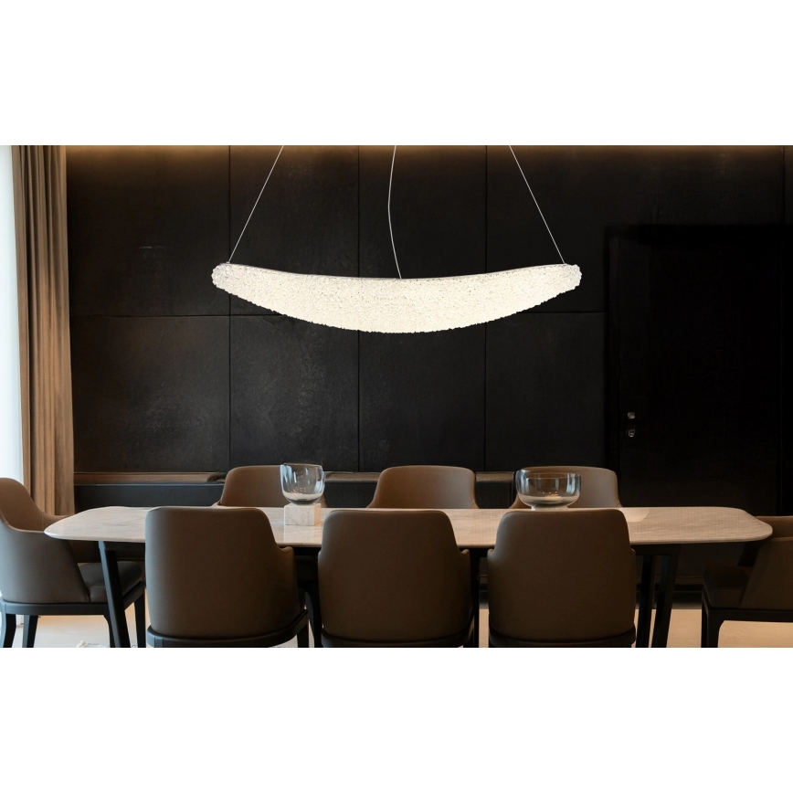 Globo - Димируем LED полилей на кабел LED/40W/230V 2700-6000K лъскав хром + дистанционно управление