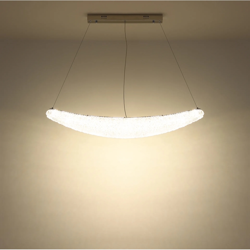 Globo - Димируем LED полилей на кабел LED/40W/230V 2700-6000K лъскав хром + дистанционно управление