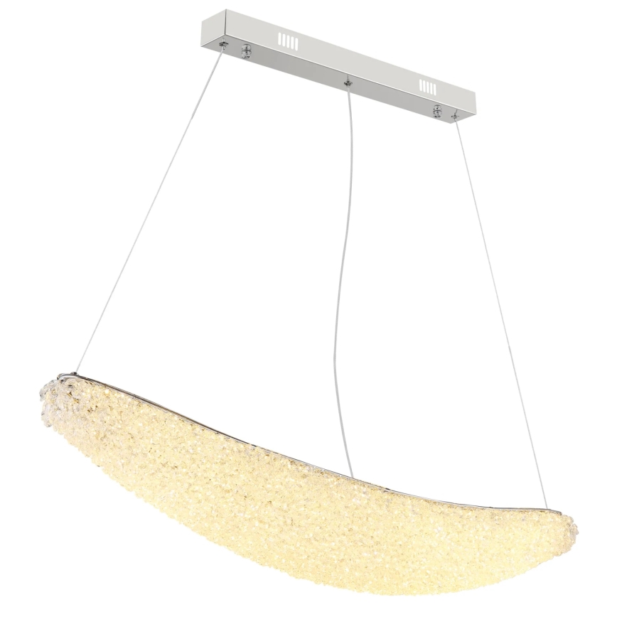 Globo - Димируем LED полилей на кабел LED/40W/230V 2700-6000K лъскав хром + дистанционно управление