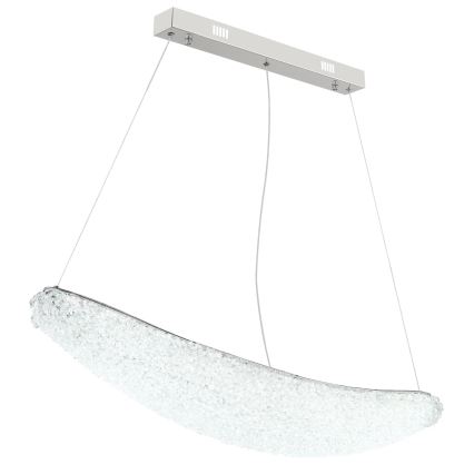 Globo - Димируем LED полилей на кабел LED/40W/230V 2700-6000K лъскав хром + дистанционно управление