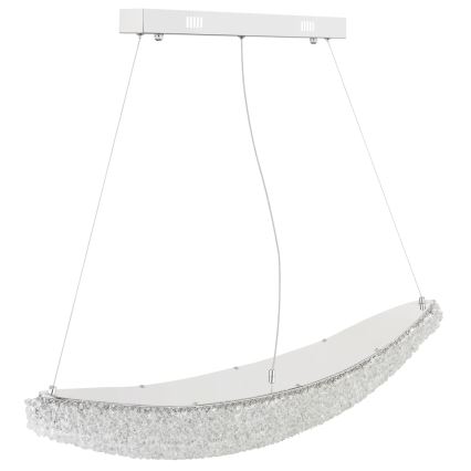 Globo - Димируем LED полилей на кабел LED/40W/230V 2700-6000K лъскав хром + дистанционно управление