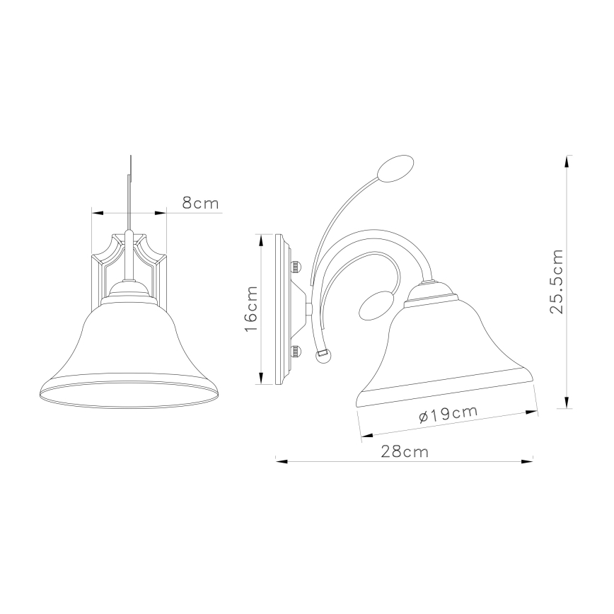 Globo - Стенна лампа 1xE27/60W/230V