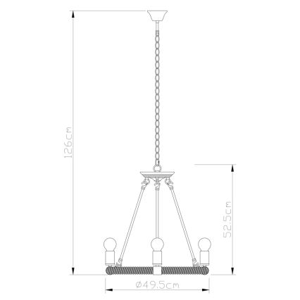 Globo - Полилей на верижка 6xE27/40W/230V