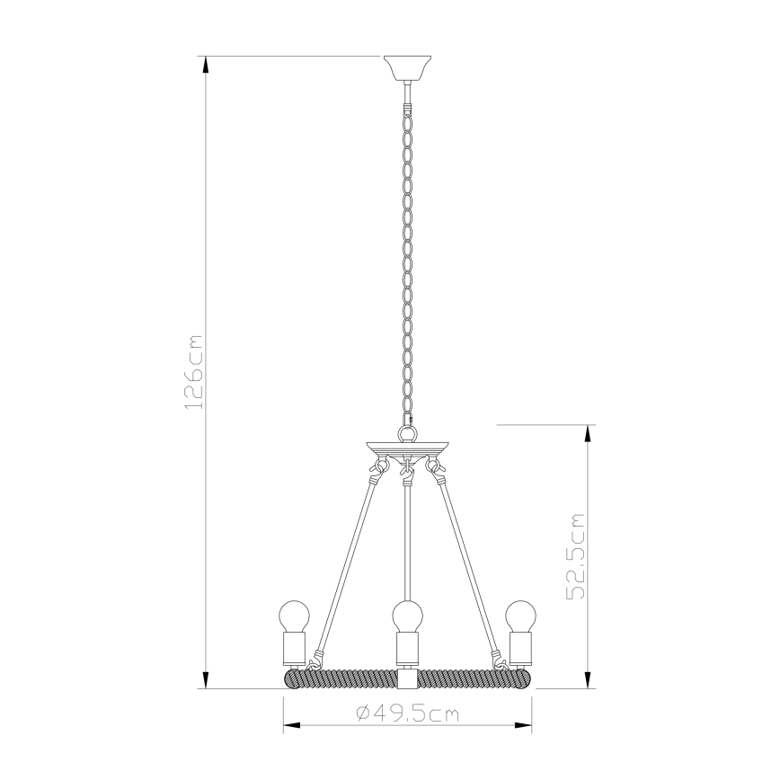 Globo - Полилей на верижка 6xE27/40W/230V