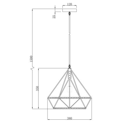 Globo - Полилей на верижка 1xE27/60W/230V