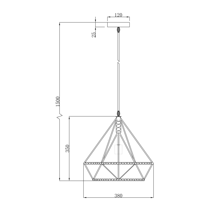 Globo - Полилей на верижка 1xE27/60W/230V