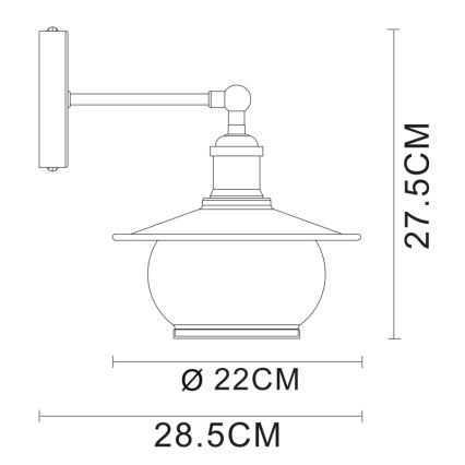 Globo - Стенна лампа 1xE27/60W/230V