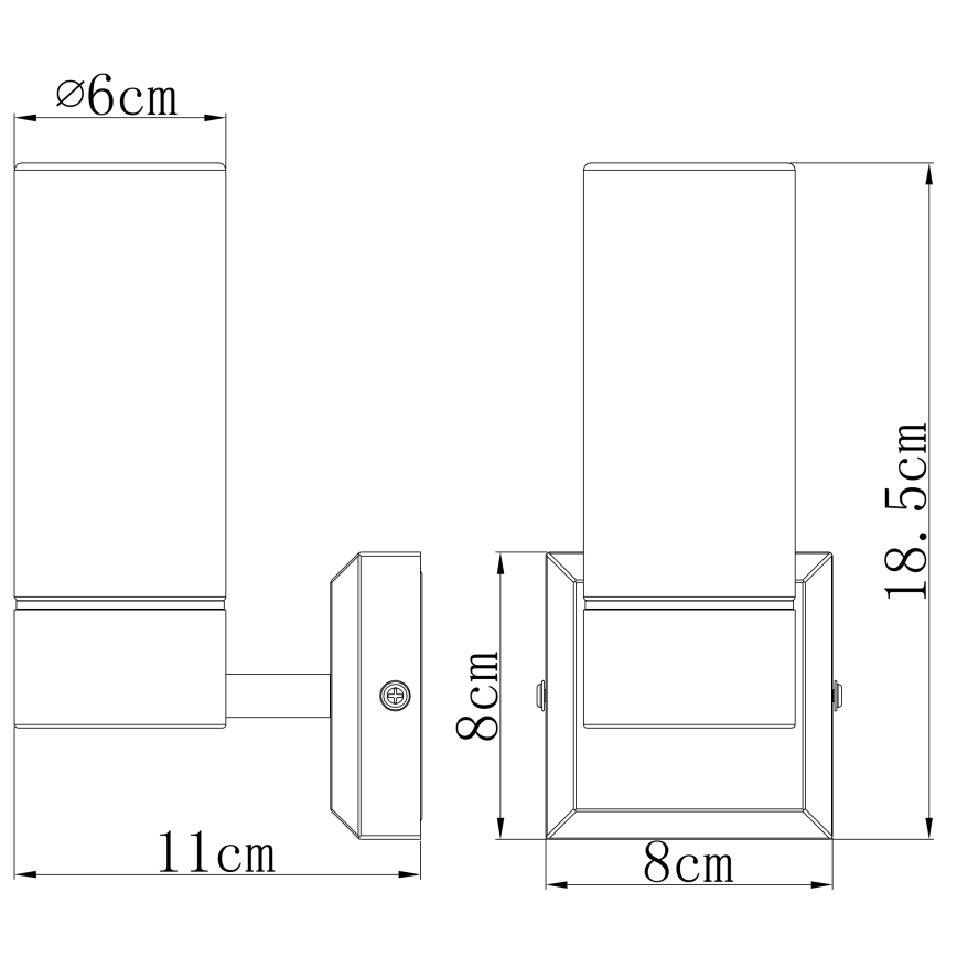 Globo - Лампа за стена в баня 1xE14/40W/230V IP44