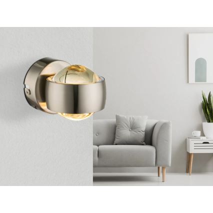 Globo - LED стенно осветително тяло LED/7W/230V 3000K матов хром