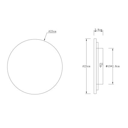 Globo - LED стенно осветително тяло LED/12W/230V 3000K