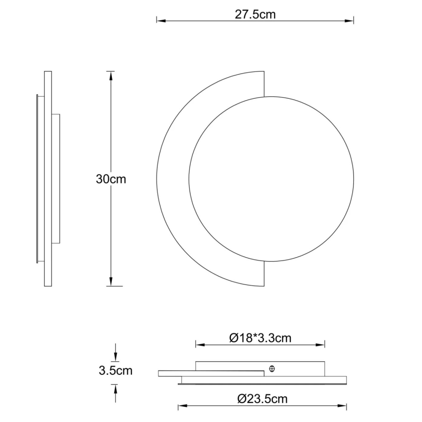 Globo - стенно LED осветително тяло LED/14W/230V 3000K