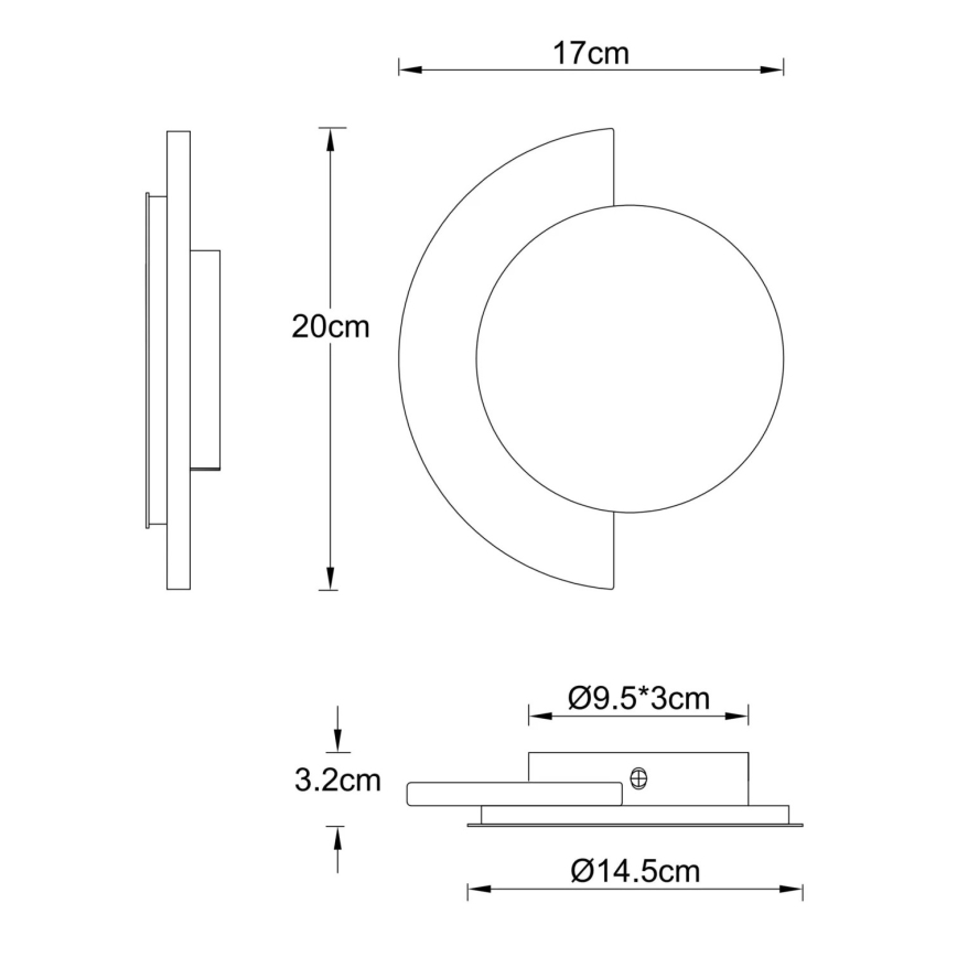 Globo - LED стенен аплик LED/8W/230V 3000K