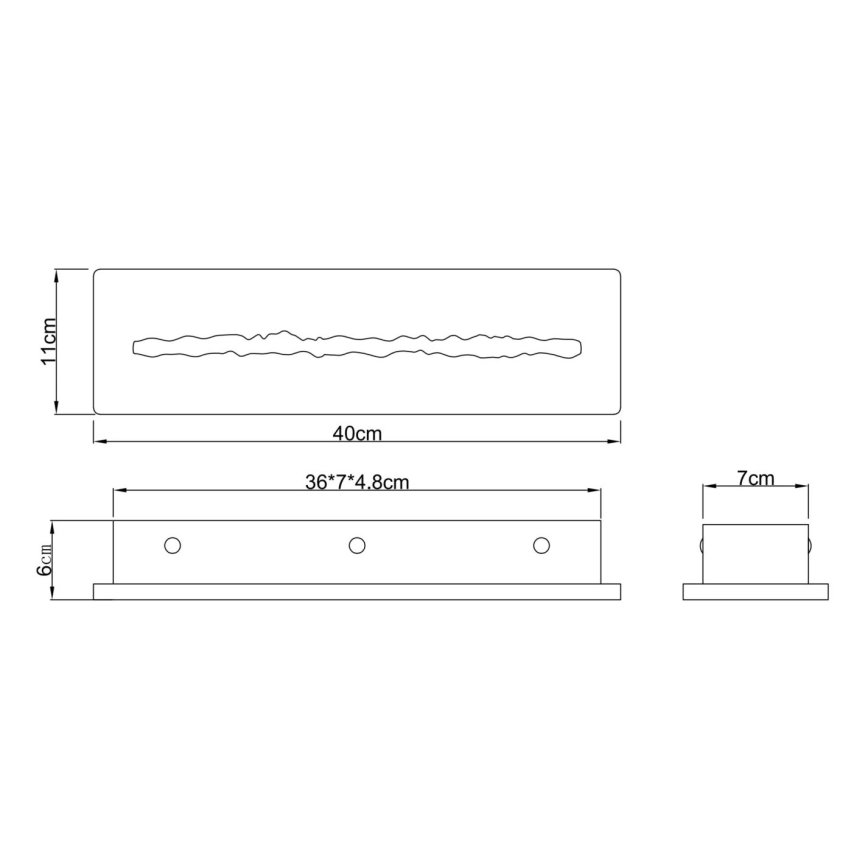 Globo - LED Стенно осветително тяло LED/17W/230V 3000K
