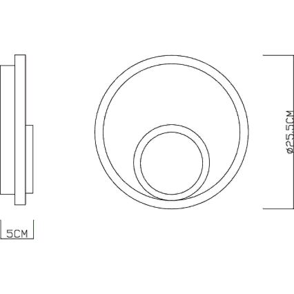 Globo - LED стенен аплик LED/16W/230V 3000K
