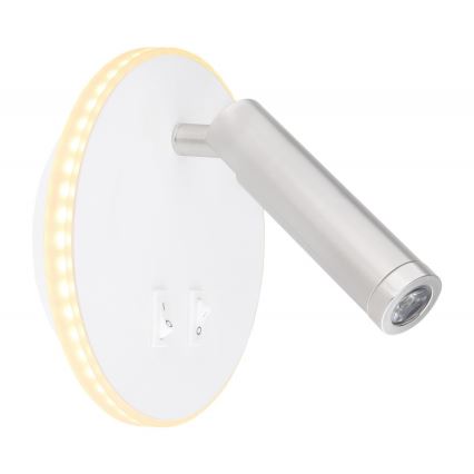 Globo - LED Стенен спот LED/6W + LED/1W/230V