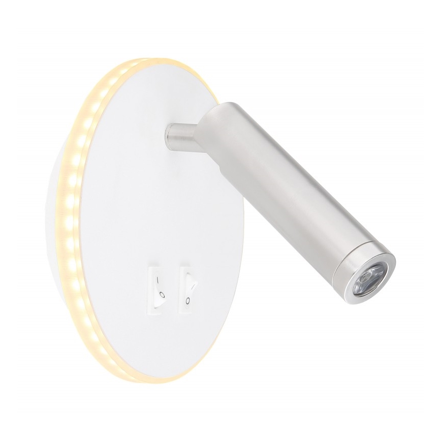 Globo - LED Стенен спот LED/6W + LED/1W/230V