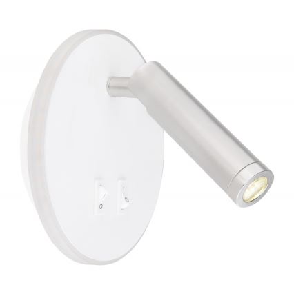 Globo - LED Стенен спот LED/6W + LED/1W/230V