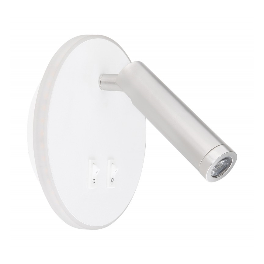 Globo - LED Стенен спот LED/6W + LED/1W/230V