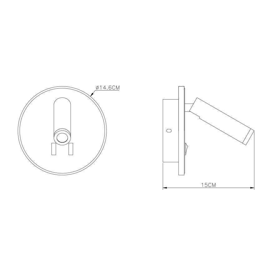 Globo - LED Стенен спот LED/6W + LED/1W/230V