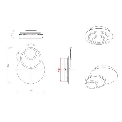 Globo - LED таванно осветително тяло LED/20W/230V 3000K
