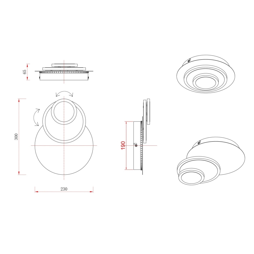 Globo - LED таванно осветително тяло LED/20W/230V 3000K