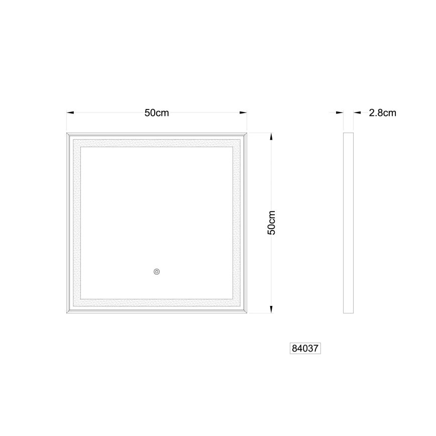 Globo - LED Димируем стена огледало с подсветка LED/10W/230V 2700/4000/6500K 50x50 см