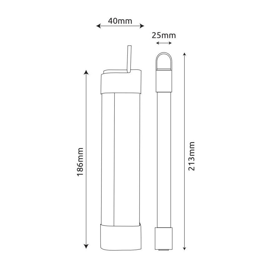 Globo - LED презареждаемо подложно осветително тяло 3в1 LED/2W/5V 3000/4000/7000K 800 mAh