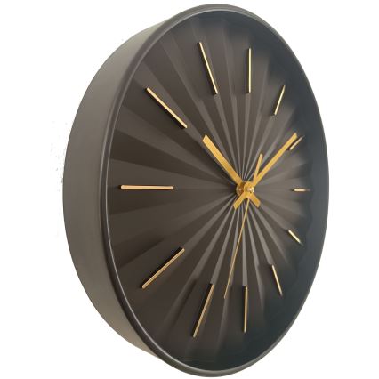 Globo - Стенен часовник, диаметър 30,5 см, 1xAA, черен