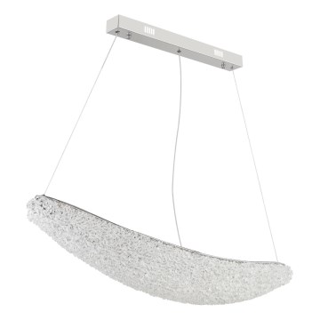 Globo - Димируем LED полилей на кабел LED/40W/230V 2700-6000K лъскав хром + дистанционно управление