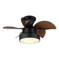 Globo - димируем LED таванен вентилатор LED/22W/230V 3000/4500/6000K кафяв + дистанционно управление