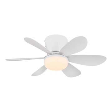 Globo - Димируем таванен LED вентилатор LED/5W/230V 2700-6500K бял + дистанционно управление