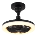 Globo - димируем таванен вентилатор LED/20W/230V 3000-6500K черен + дистанционно управление