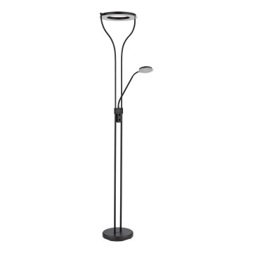Globo - Димируема LED подова лампа LED/20W/230V + LED/4W 3000K черна