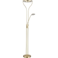 Globo - димируема LED подова лампа LED/20W/230V + LED/4W 3000K месинг