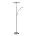 Globo - Димируема LED подова лампа LED/40W/230V + LED/5,5W 2700/4000/6000K матов хром